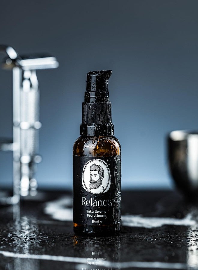 Relance Premium Beard Serum, Black and Amber Glass Bottle, 30ml - Image 4